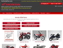 Tablet Screenshot of gohondapart.com